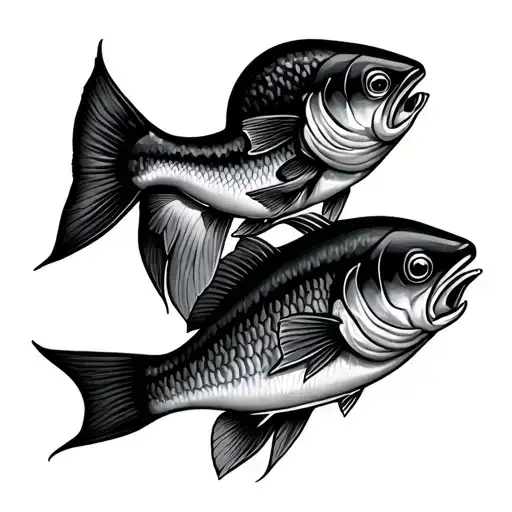 Memorial for Dad 10-20-48 heart and fish tattoo design idea