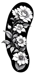 Floral tattoo design idea
