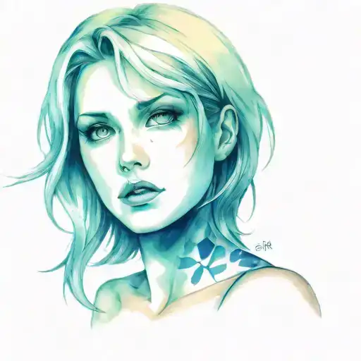 thick annie leonhart sexy nude tattoo design idea