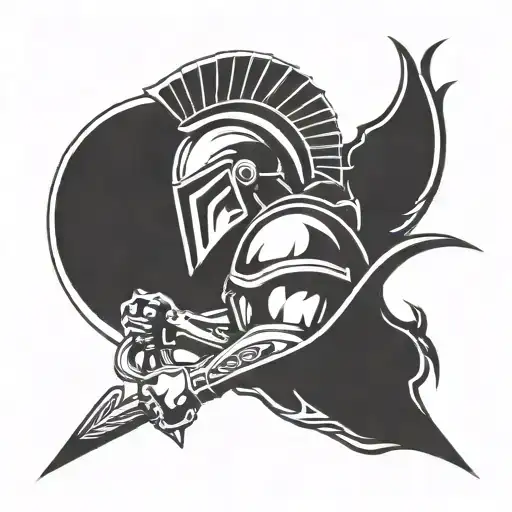 300 movie spartan tattoo design idea