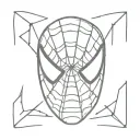 spiderman mask tattoo design idea