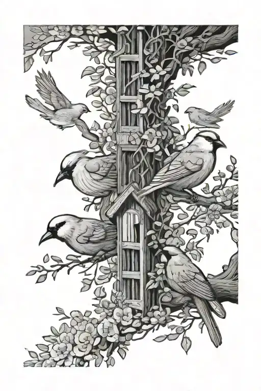 Matthew 6:26-30: "Look at the birds of the air; they do not sow or reap or store away in barns, and yet your heavenly Fa tattoo design idea