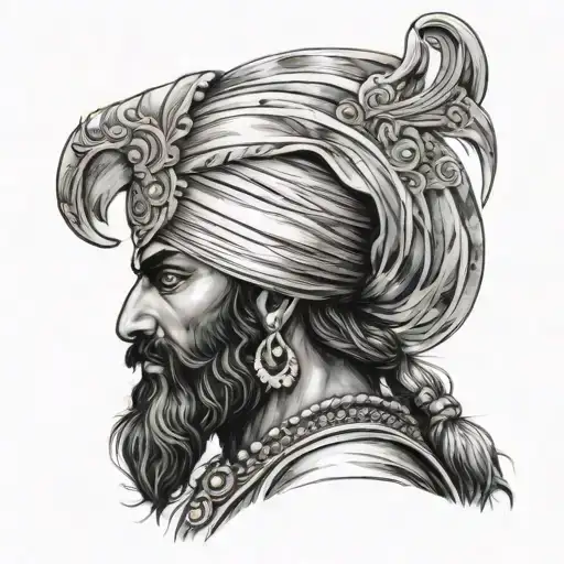 sikh warrior tattoo design idea