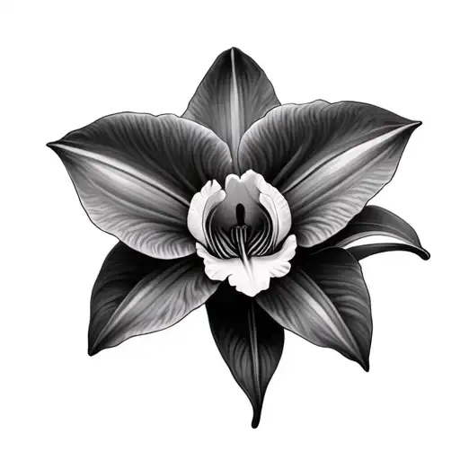 Cattleya tattoo design idea