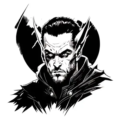 Homelander from the boys series who shoots lasers from his eyes tattoo design idea