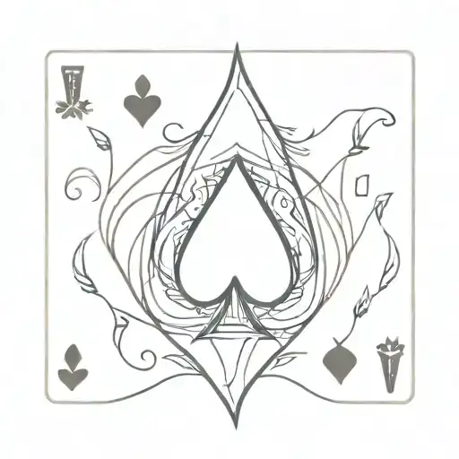 playing cards, minimalist tattoo tattoo design idea
