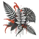 fern tattoo design idea