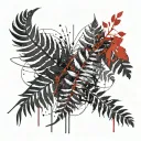 fern tattoo design idea