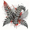fern tattoo design idea