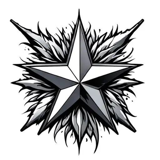 5 Point Star tattoo design idea