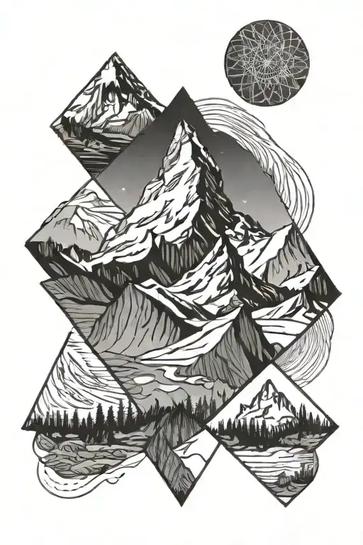 matterhorn mountain tattoo design idea