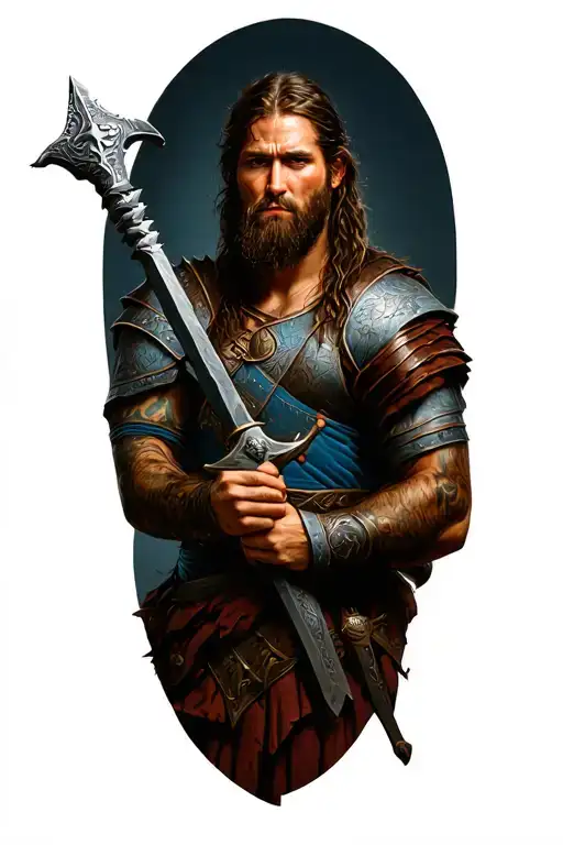 Braveheart "william wallace" holding tattoo design idea