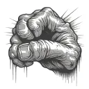fist raised tattoo design idea