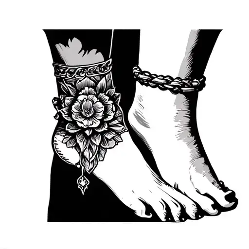 ankle bracelet at the tattoo design idea