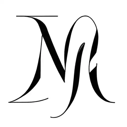 initial NF incorporated tattoo design idea