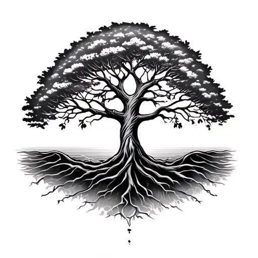 Darwin's tree of life with dna tattoo design idea