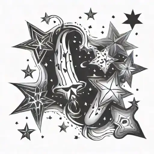 blunts and stars forming simple tattoo tattoo design idea