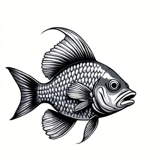 Safety Fish Waffle tattoo design idea