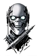 Cyberware tattoo design idea