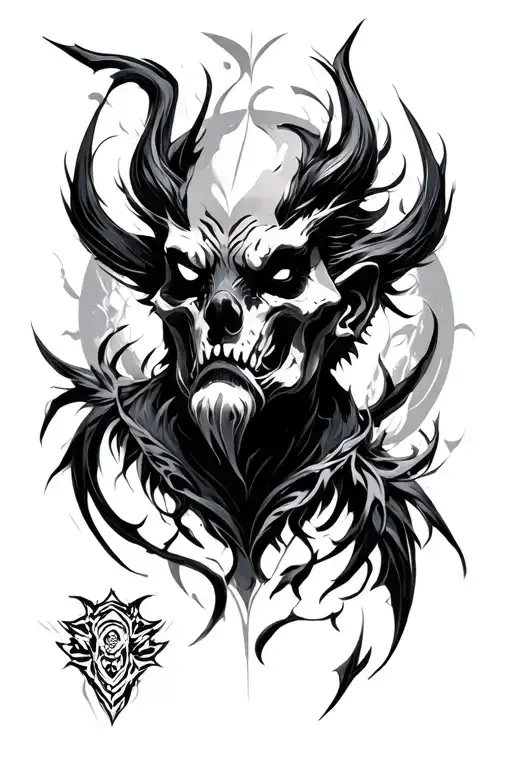 Igris solo leveling sketch tattoo design idea