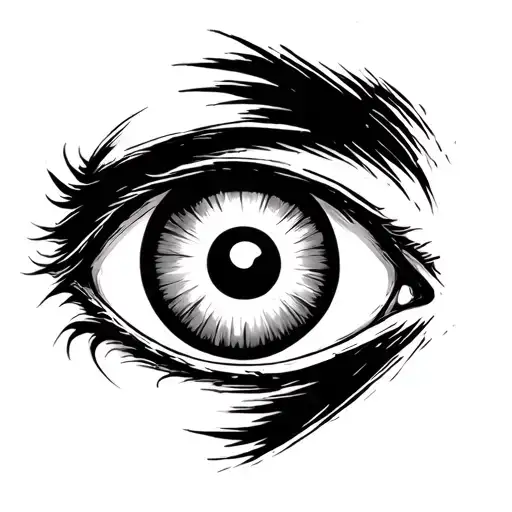 Itachi Sharingan eye from Naruto tattoo design idea