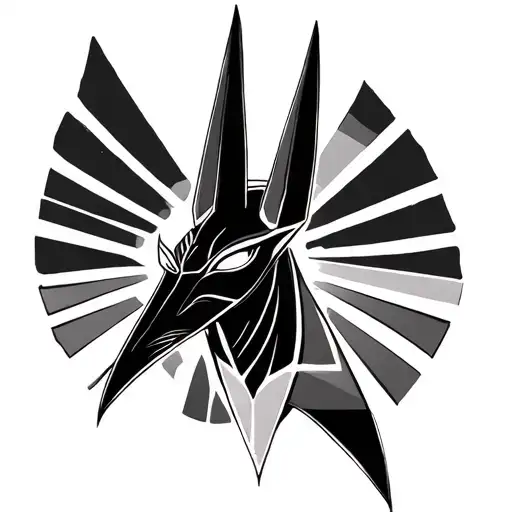 tiny flash tattoo anubis tattoo design idea