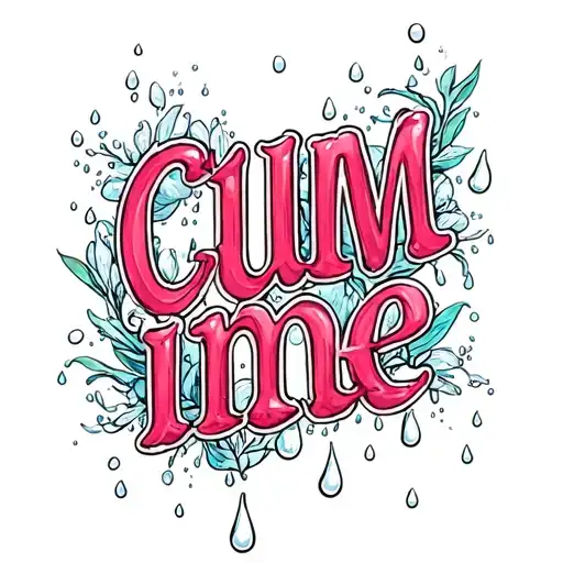 "Cum in me" white droplets, buttocks tattoo design idea