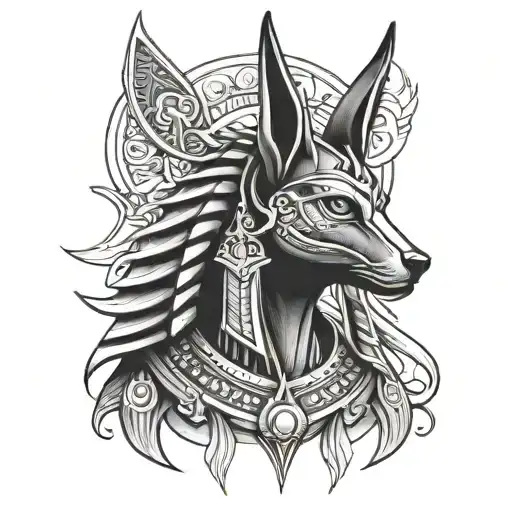 anubis And Ra tattoo design idea