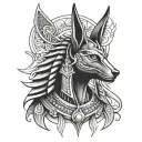 anubis And Ra tattoo design idea