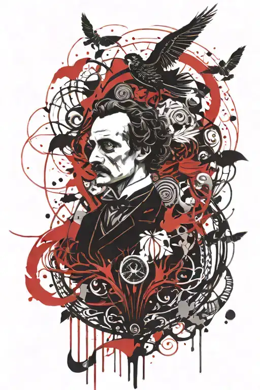 Edgar Allen Poe Lenore tattoo design idea