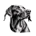 Vizsla tattoo design idea