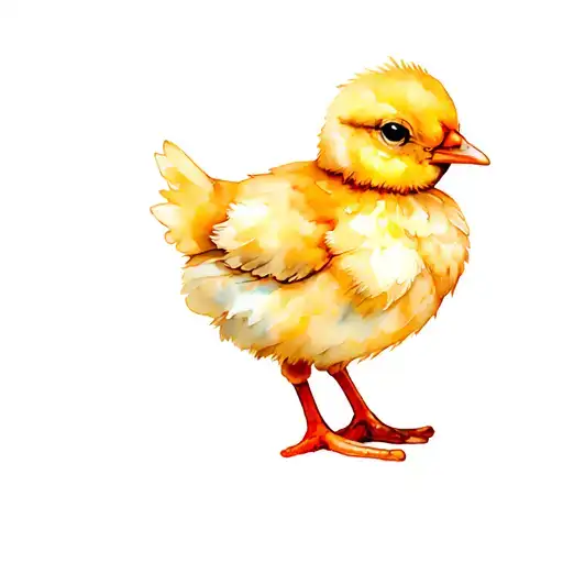 children's chick tattoo design idea
