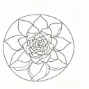 Rose window sill tattoo design idea