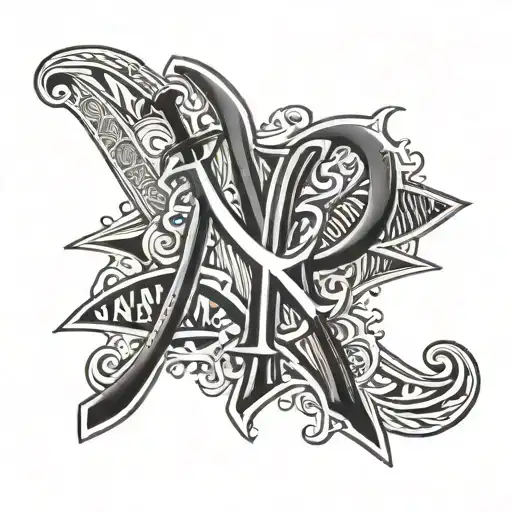 The letters "JRM" next to a new york yankees logo  tattoo design idea
