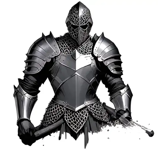 armor including chain mail tattoo design idea