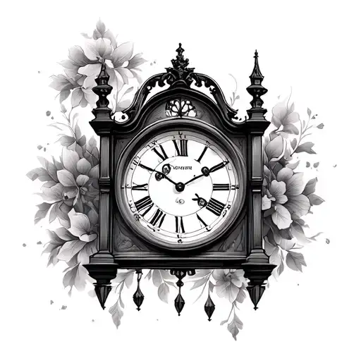 Grandfather Clock tattoo design idea