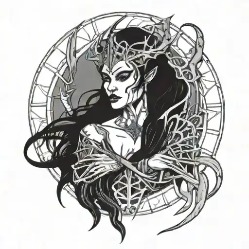 Daedric Prince boethia Arachne Spooky tattoo design idea