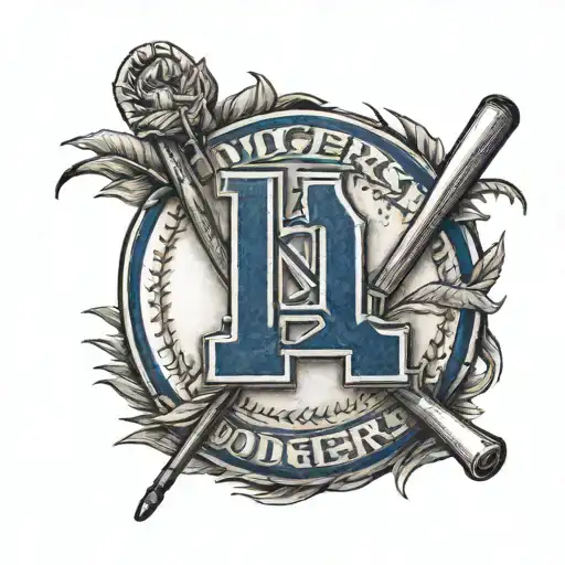 dodgers logo tattoo design idea