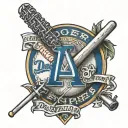 dodgers logo tattoo design idea