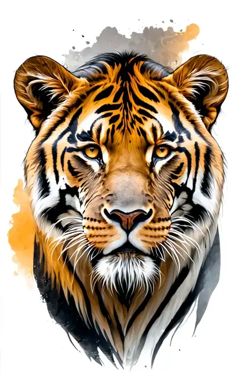 lion and tiger tattoo design idea