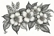 july september december birth flower tattoo design idea