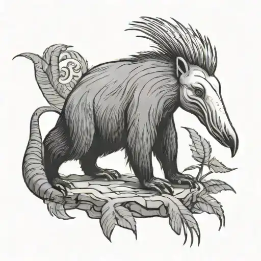 giant anteater  tattoo design idea