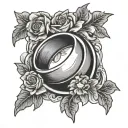 Wedding Ring tattoo design idea