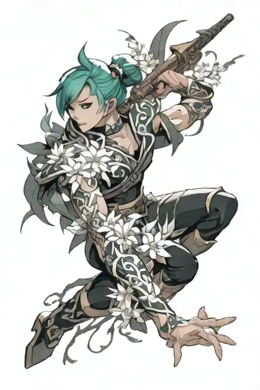 spirit blossom riven league of legends tattoo design idea