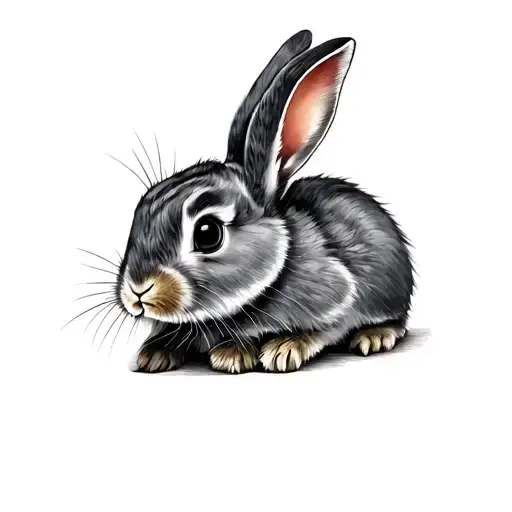 crazy rabbit from alice in the wonderland tattoo design idea
