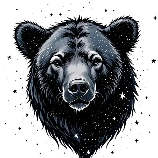Ursa Major constellation with stars tattoo design idea