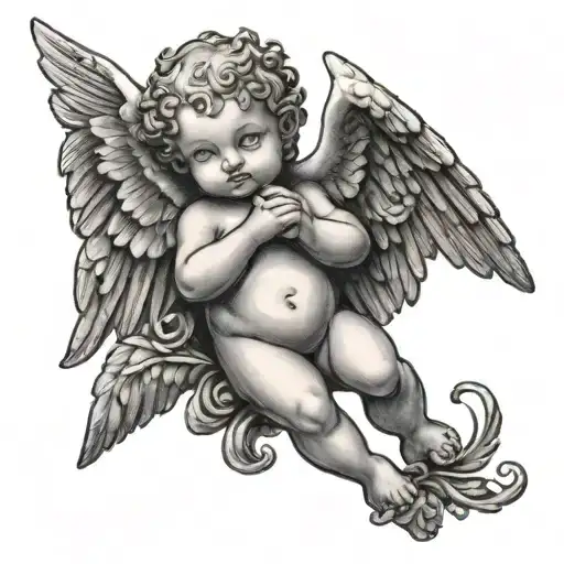 cherub angel, G59 logo tattoo design idea