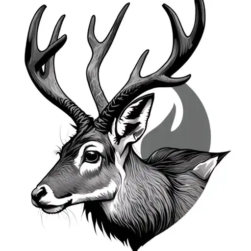 Jackalope tattoo design idea