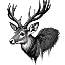 Jackalope tattoo design idea