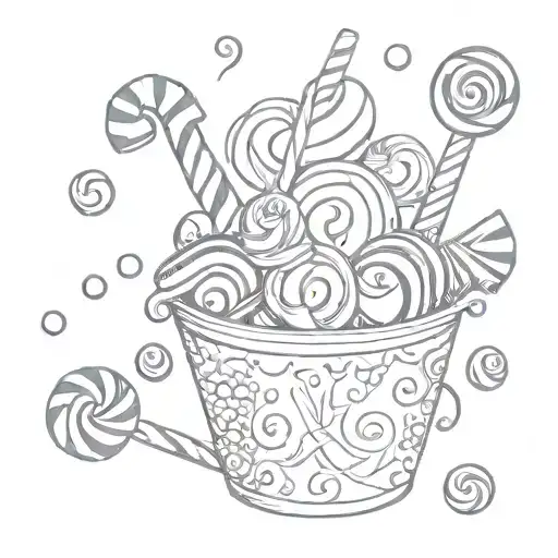 candy tattoo design idea